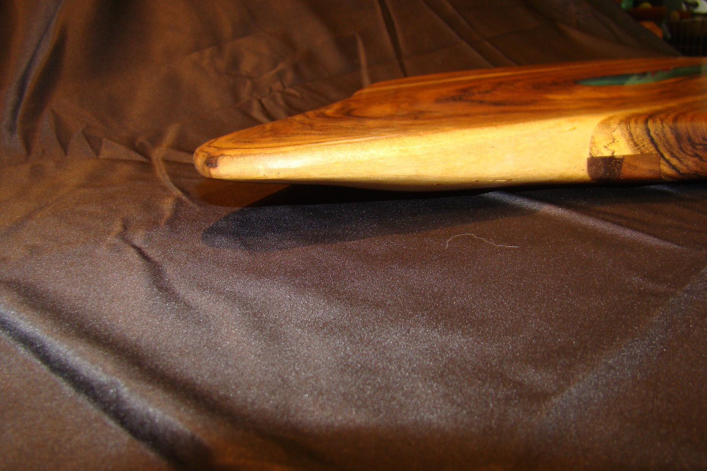 Walnut Serving Board w/ Turquoise Epoxy Inlay (13" x 24")